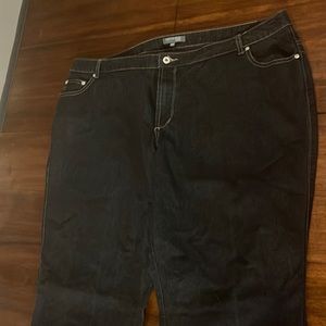 Straight leg dark wash jeans